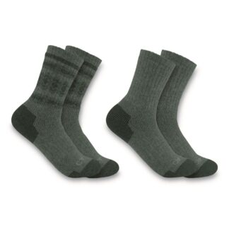 Carhartt Women's Synthetic-Wool Blend Heavyweight Crew Socks, 4 Pairs