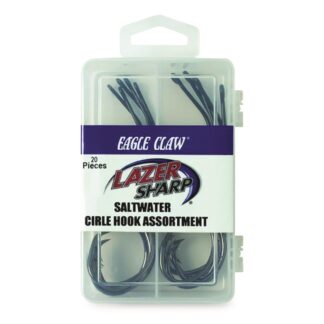 Eagle Claw Saltwater Circle Hook Assortment Kit, 20 Pieces