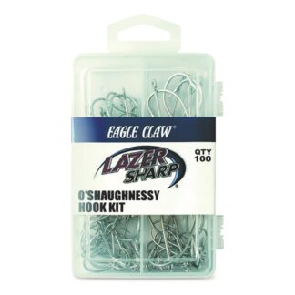 Eagle Claw Lazer Sharp O'Shaughnessy Hook Kit, 100 Pieces