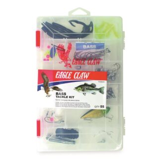 Eagle Claw Bass Tackle Kit, 55 Pieces