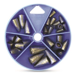 Eagle Claw Worm Weight Sinkers, Assorted Sizes, 27 Pieces