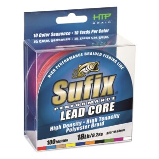 Sufix Performance Lead Core Braided Fishing Line, 100 Yards, Metered