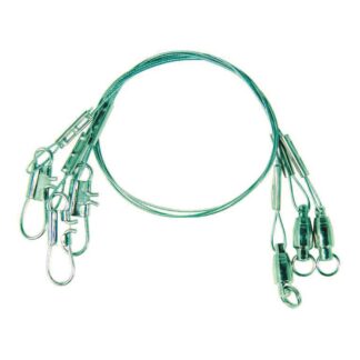 Eagle Claw 9" Steel Leader with Ball Bearing Swivel, 3 Pack