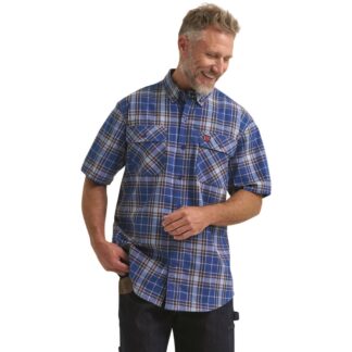 Wrangler RIGGS Workwear Men's Foreman Plaid Short Sleeve Shirt