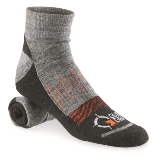 Guide Gear Men's Merino Wool Blend Midweight Quarter Crew Socks, 3 Pairs
