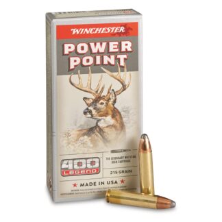 Winchester Power Point, 400 Legend, JSP, 215 Grain, 20 Rounds