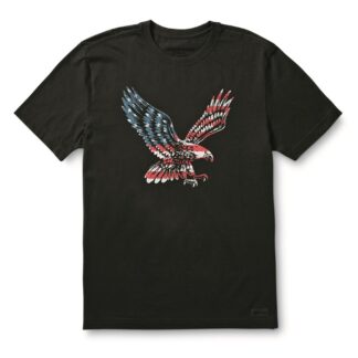 Life Is Good Men's Eagle Flag Short Sleeve Tee