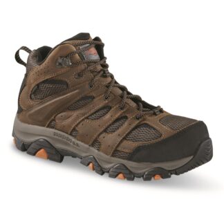 Merrell Men's MOAB Vertex 2 Mid Waterproof Carbon Fiber Safety Toe Work Boots