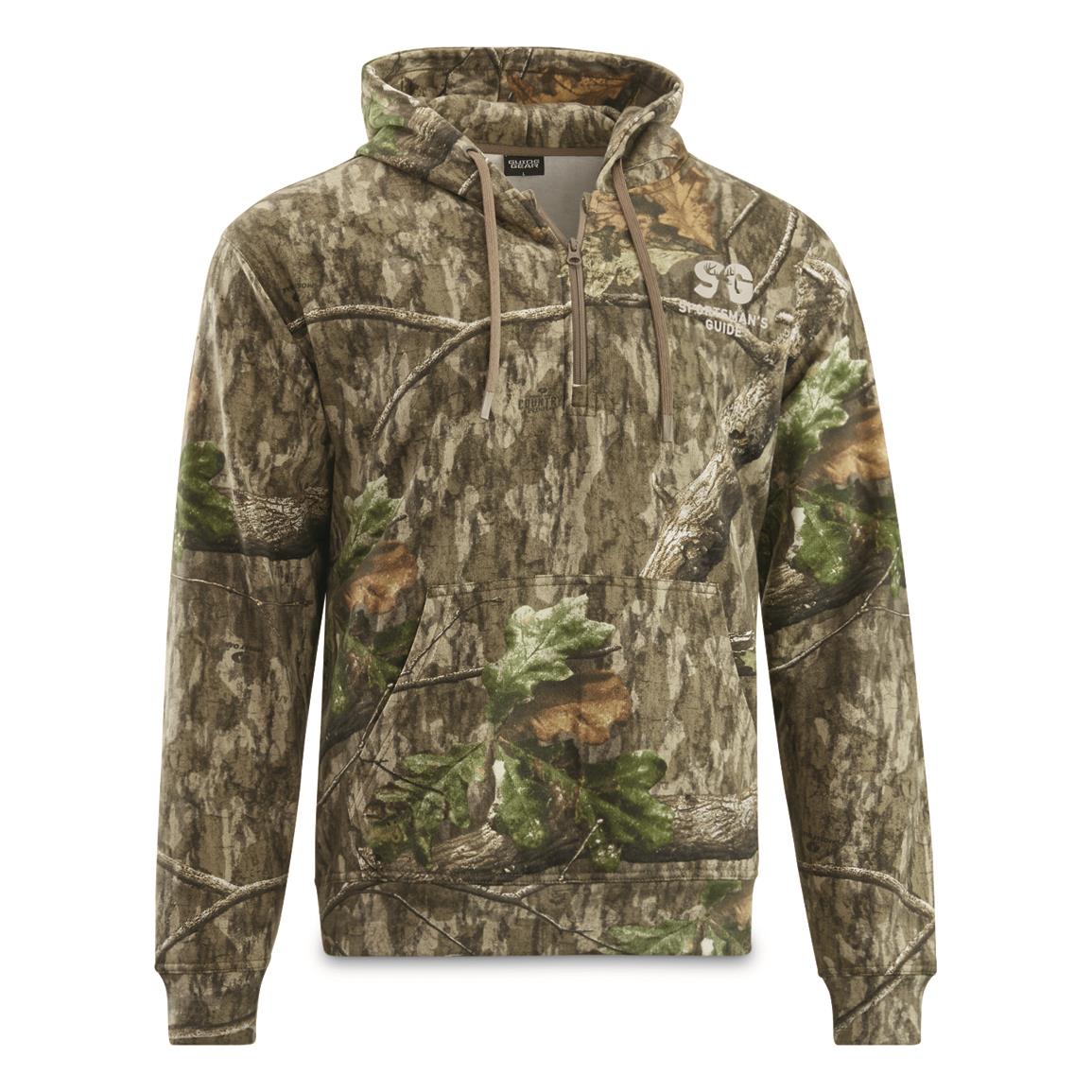 Sportsman's Guide Quarter-Zip Pullover Camo Hoodie, Mossy Oak Country Roots Camo