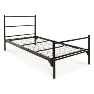 Blantex MIL125SQ U.S. Military Bunkable Single Bed, 1.25″ Square Posts