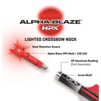 TenPoint Alpha-Blaze HPX Red Lighted Crossbow Nocks, 3 Pack