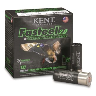 Kent Fasteel 2.0 Precision Plated Steel Waterfowl Shotshells, 12 Gauge, 2 3/4", 1 1/16 oz., 25 Round