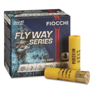 FIocchi Flyway Plated Steel, 20 Gauge, 3", 7/8 oz., 25 Rounds
