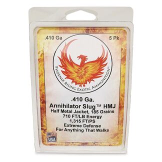 Phoenix Rising Annihilator Slug, .410 Bore 2 1/2", 185-gr. Half Metal Jacket Slug, 5 Rounds