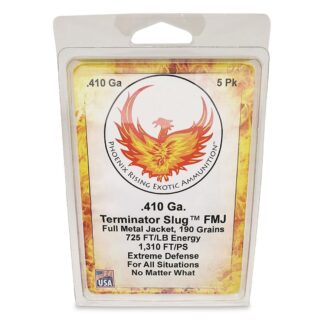 Phoenix Rising Terminator Slug, .410 Bore, 2 1/2", 190 Grain FMJ Slug, 5 Rounds