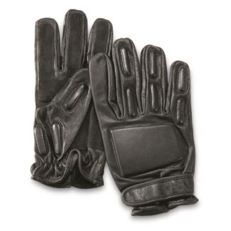 Mil-Tec Leather Security Gloves, Black
