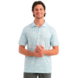 Huk Backyard Pursuit Printed Polo Shirt