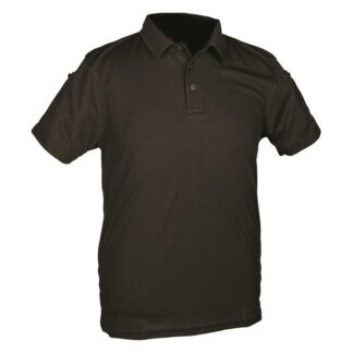 Mil-Tec Quick Dry Short Sleeve Tactical Polo Shirt, Black