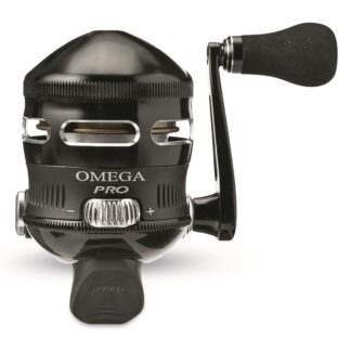 Zebco Omega Pro Spincast Fishing Reel, Size 30 Reel, Left/Right Retrieve, Black