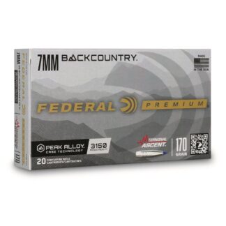 Federal Terminal Ascent, 7mm Backcountry, 170 Grain, 20 Rounds