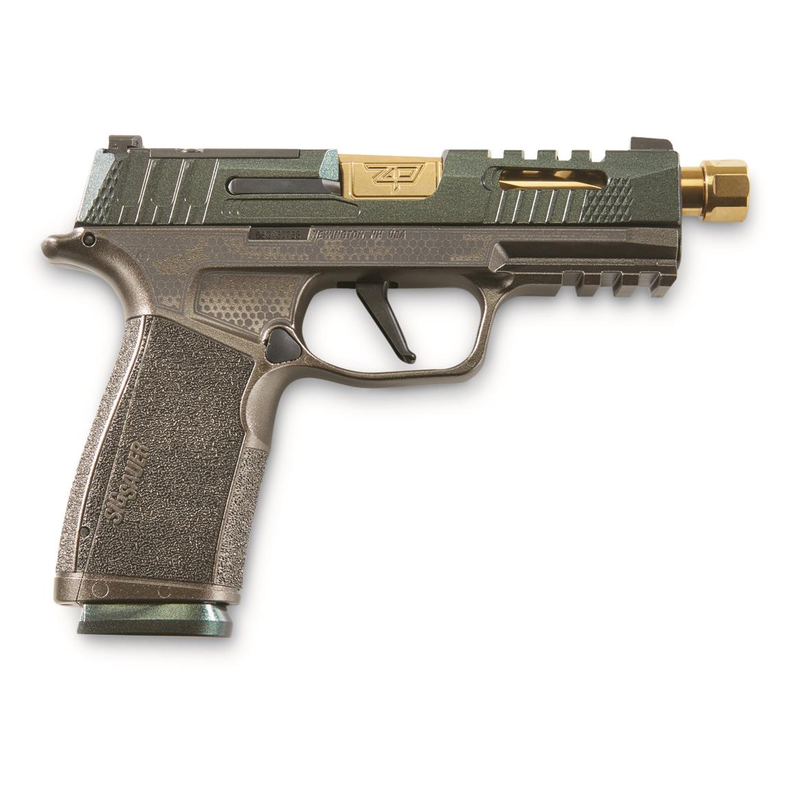 SIG P365 Macro Shark Coast Tactical Cypress Raptor, Semi-automatic, 9mm, 3.7" Barrel, 17+1 Rounds