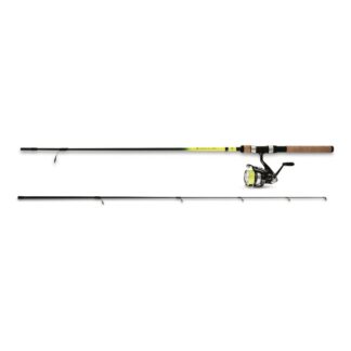 Daiwa D-Shock II Spinning Rod and Reel Combo with J-Braid 4X Yellow Line