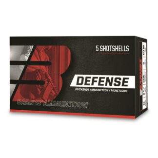 Barnes Defense, 12 Gauge, 2 3/4", 00 Buckshot, 5 Rounds