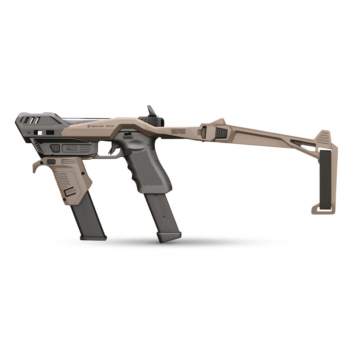 Recover Tactical 20/21 Stabilizer Brace Kit for Glock, with MG45 and SLX, Tan