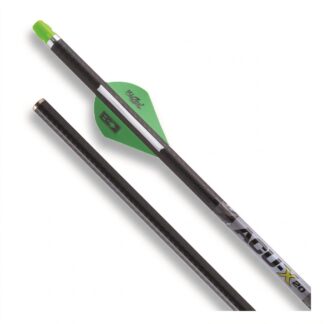 ACU-X 20 Premium Carbon Arrows For Rail-Less Forward Draw Crossbows, 6 Pack