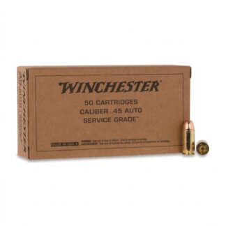 Winchester USA Service Grade, .45 ACP, FMJ, 230 Grain, 50 Rounds