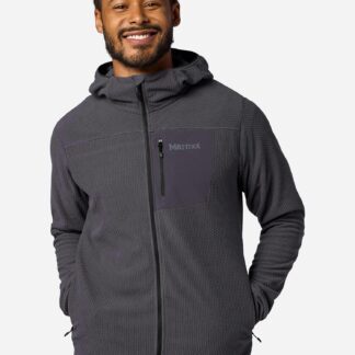 Marmot Men's AirFleece Performance Full-Zip Hoody in Blackened