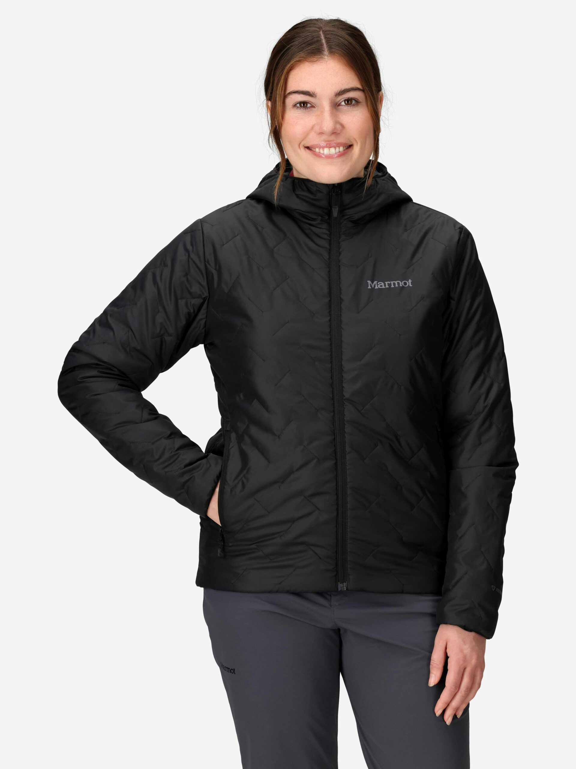 Marmot Women’s MonoQuilt PrimaLoft® Insulated Hoody in Black - Image 2
