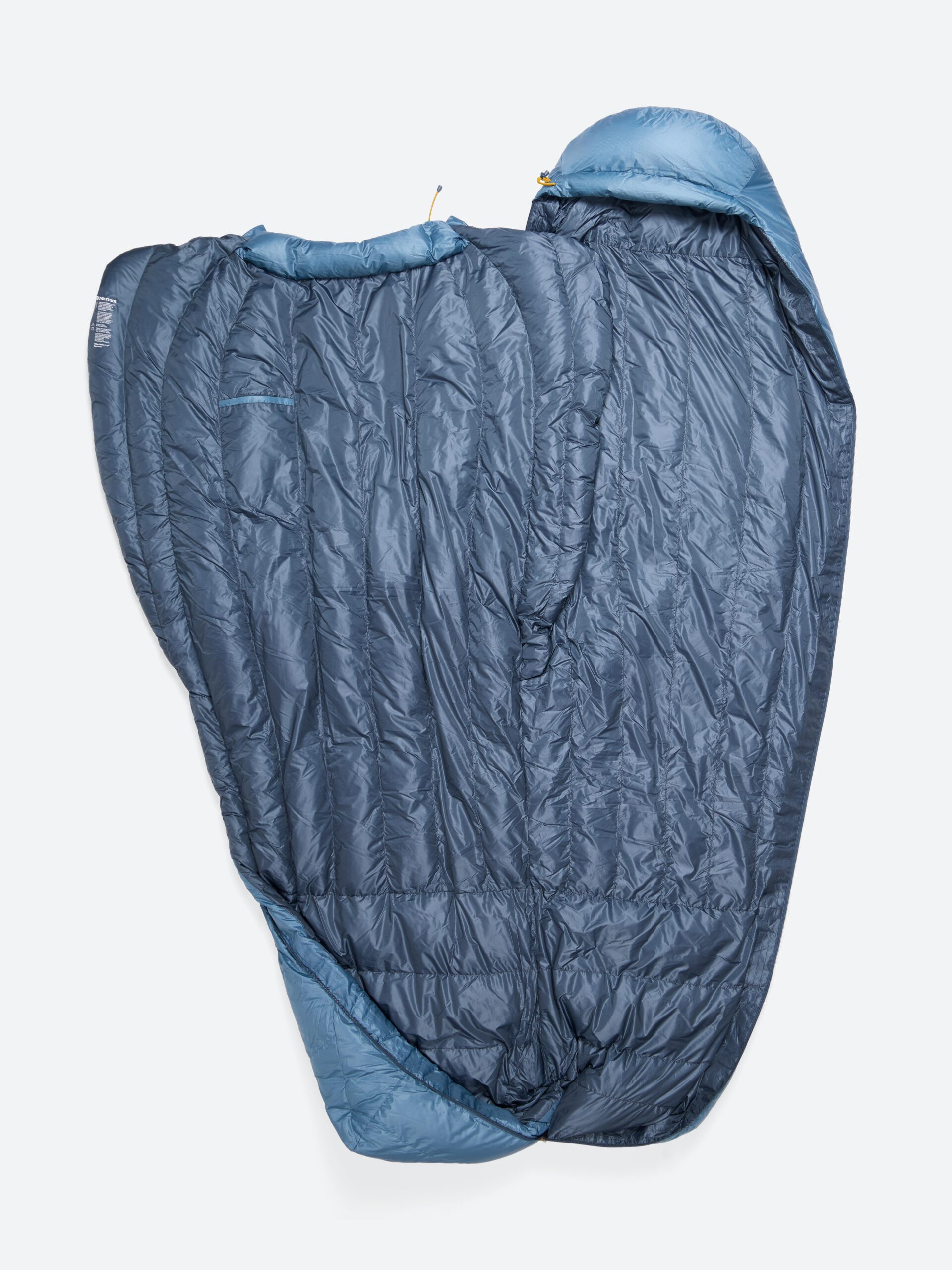 Marmot HiberNest Down 15° Sleeping Bag in Summer Storm/Thunderhead - Image 5