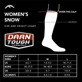 Marmot Darn Tough Women's Peaks RFL Over-the-Calf Ultra-Lightweight Ski & Snowboard Socks in Darn Tough Biscotti | Merino Wool