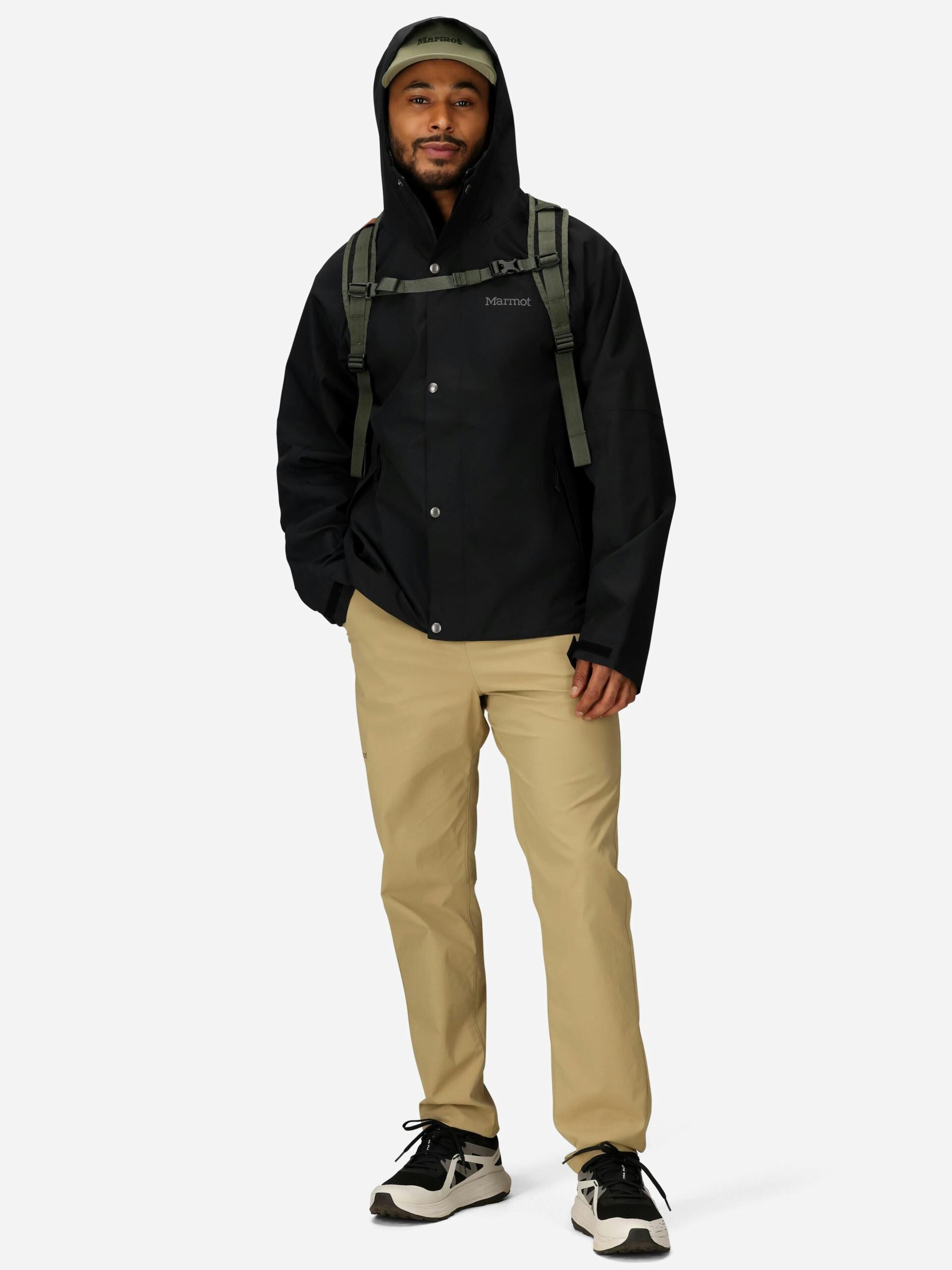 Marmot Men's Cascade Rain Jacket in Black - Image 4