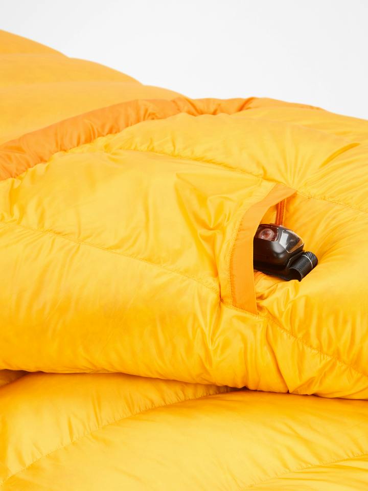 Marmot Lithium Down 0° Sleeping Bag in Orange Pepper/Golden Sun - Image 6