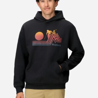 Marmot Retro Skier Hoodie (Fall 2025) Shirt in Black | Cotton