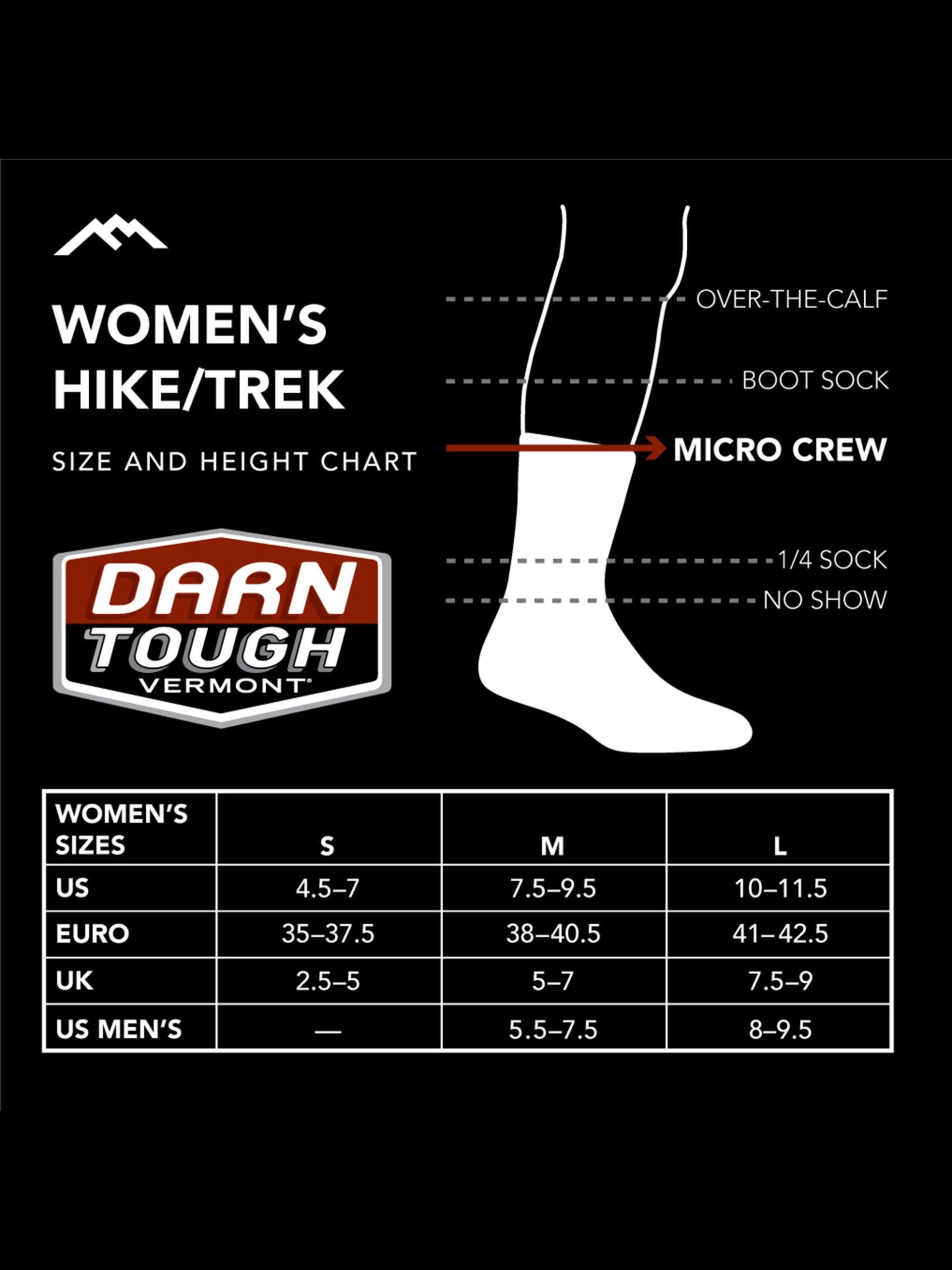 Marmot Darn Tough Women's Light Hiker Micro Crew Lightweight Hiking Socks in Darn Tough Aqua | Merino Wool - Image 4