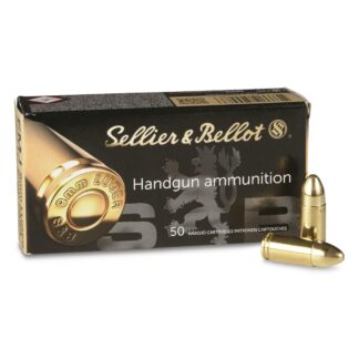 Sellier & Bellot, 9mm, FMJ, 115 Grain, 50 Rounds