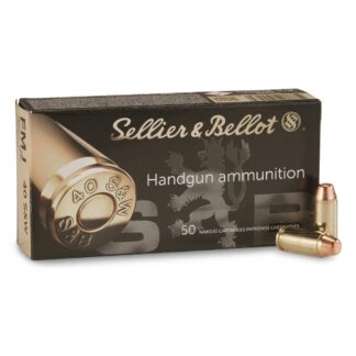 Sellier & Bellot Handgun, .40 Smith & Wesson, FMJ, 180 Grain, 50 Rounds