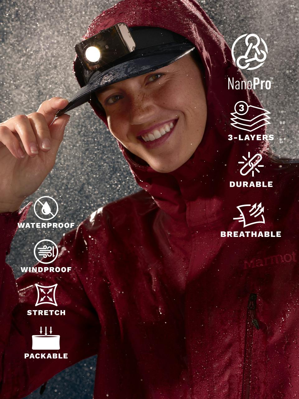 Marmot Women's PreCip® Evo Pro Rain Jacket in Nori - Image 3