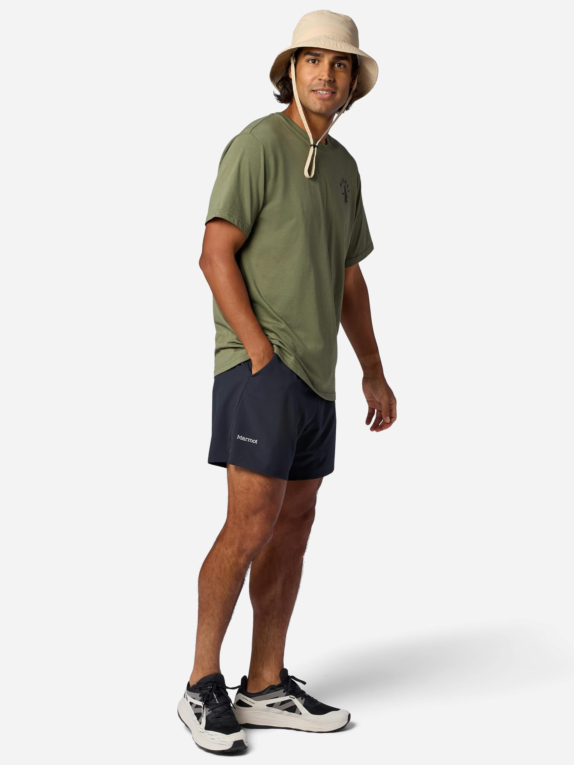 Marmot Men's Mountain Works Circle Critter Short-Sleeve T-Shirt (Spring 2026) in Olive Grove | Recycled Cotton - Image 4