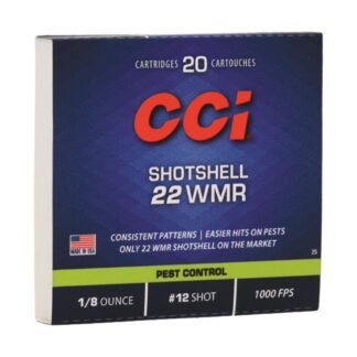 CCI #12 Pistol Shot Shells, .22 Magnum, 52 Grain, 20 Rounds