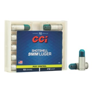 CCI #12 Pistol Shot Shells, 9mm, 12 Shot, 53 Grain, 10 Rounds