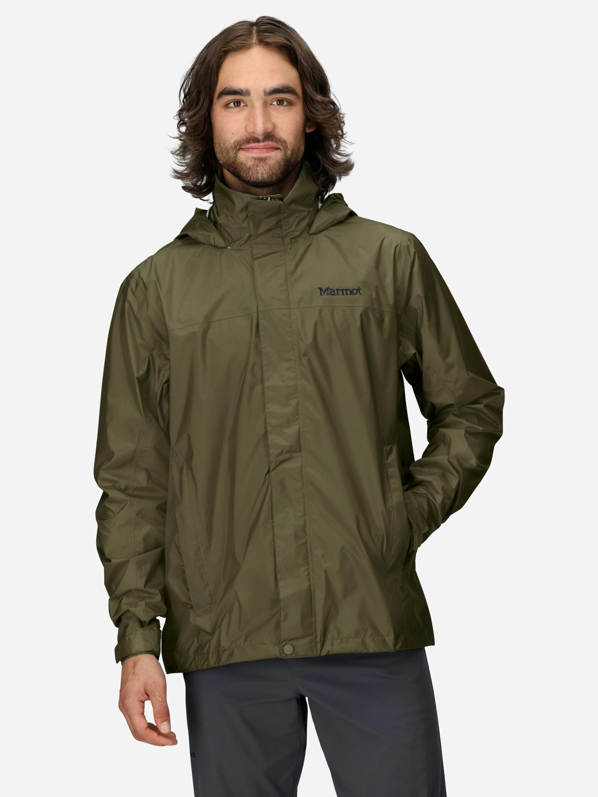 Marmot Men's PreCip® Eco Rain Jacket in Nori - Image 2