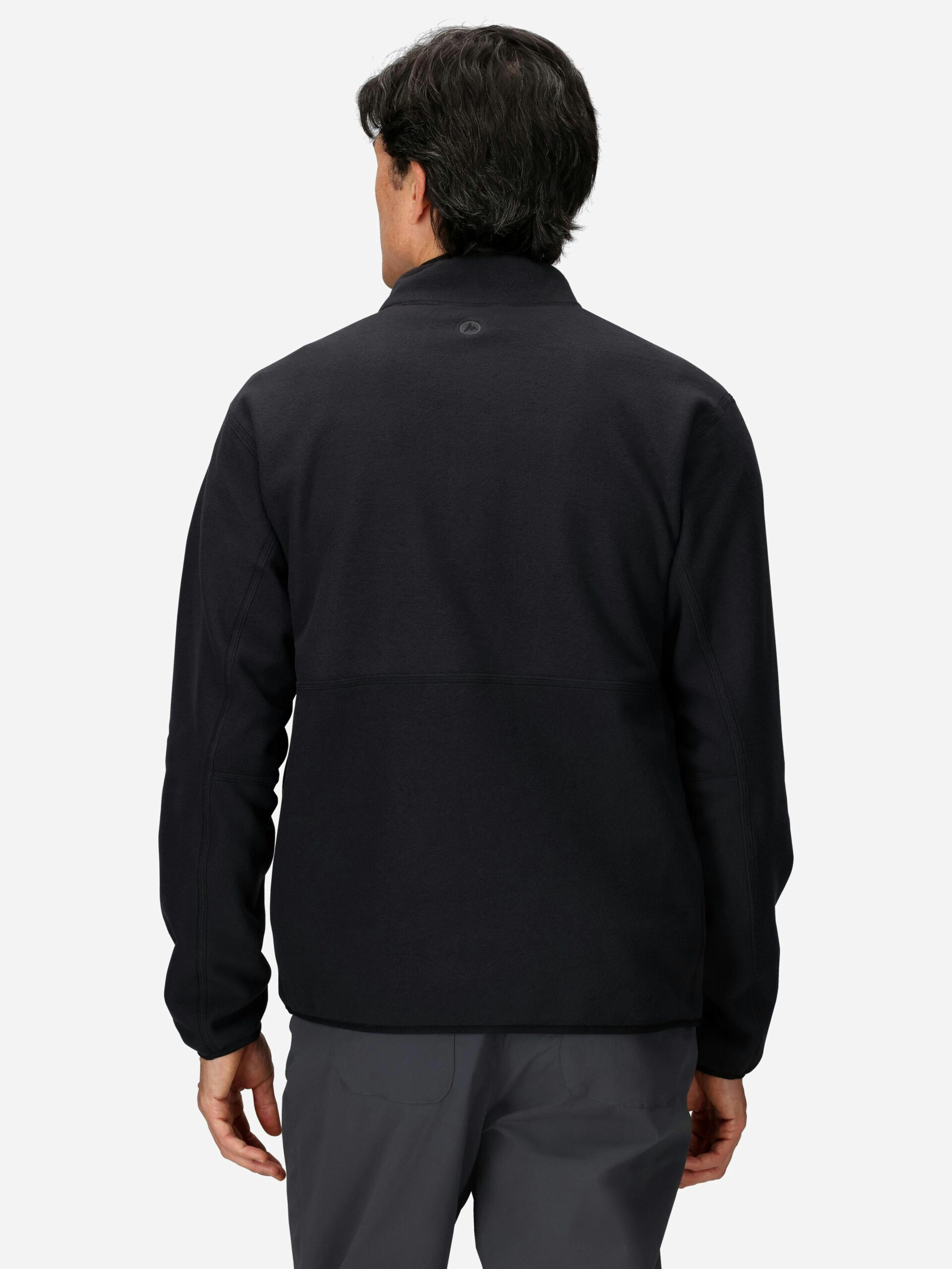 Marmot Men's Rocklin Fleece Half-Zip Pullover in Black - Image 3