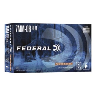 Federal Power-Shok, 7mm-08 Rem., SHCSP, 150 Grain, 20 Rounds