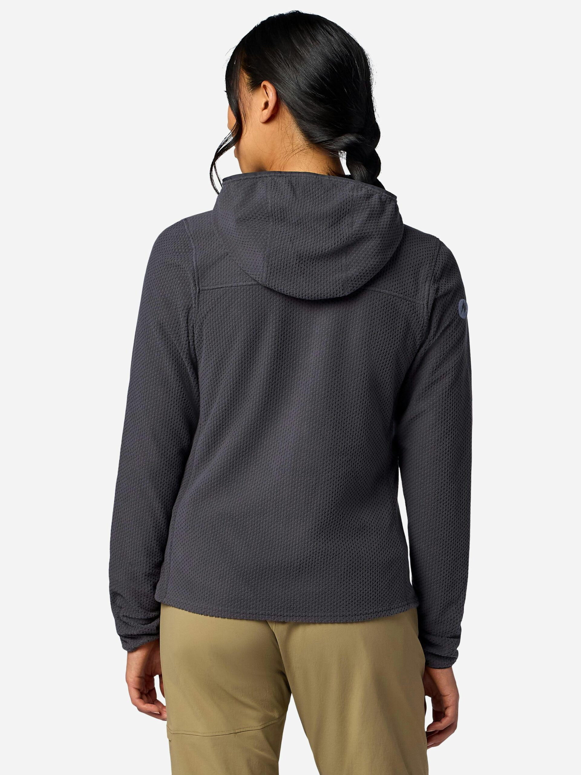Marmot Women's AirFleece Performance Full-Zip Hoody in Blackened - Image 6