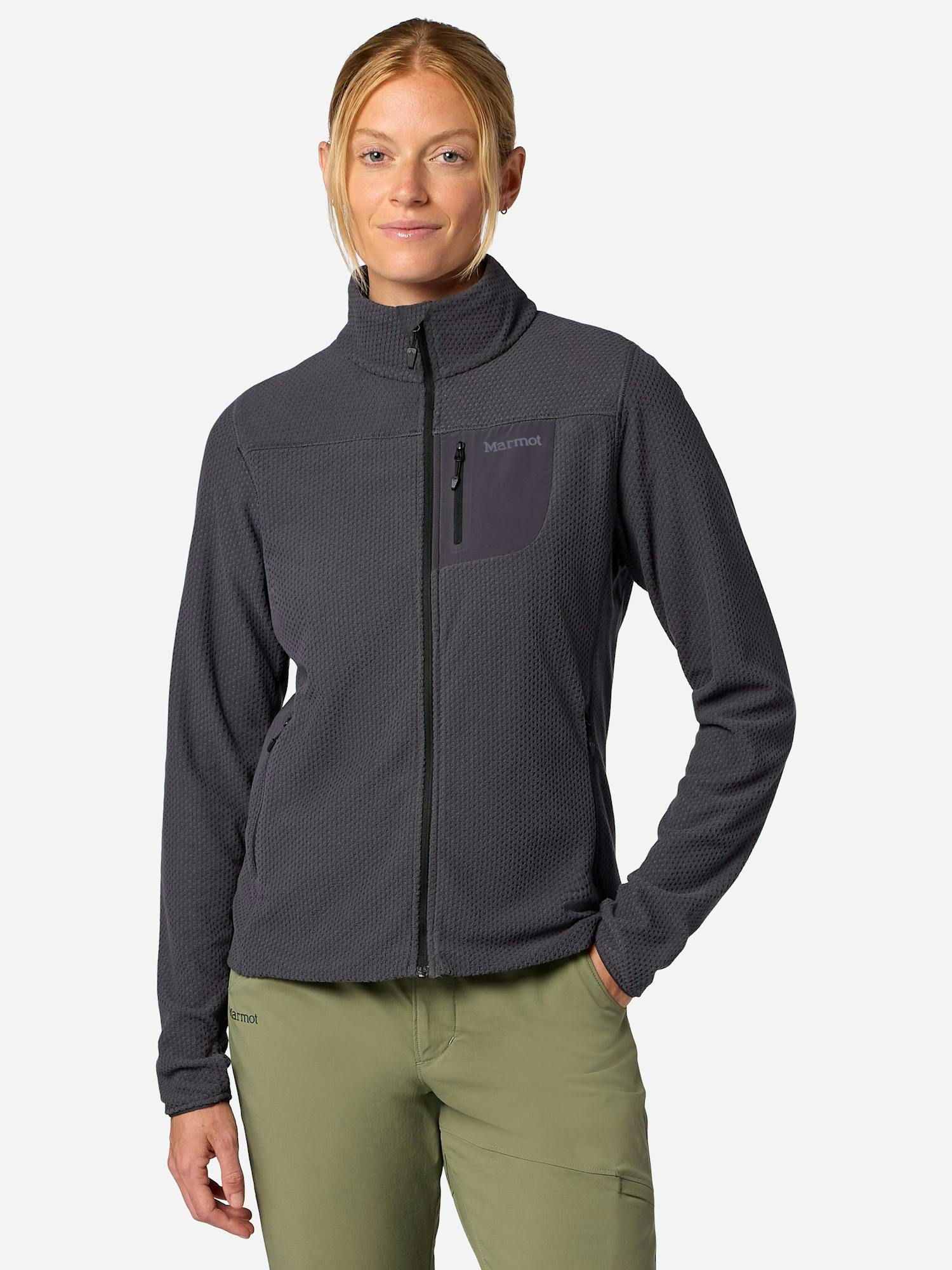 Marmot Women's AirFleece Performance Full-Zip Jacket in Blackened