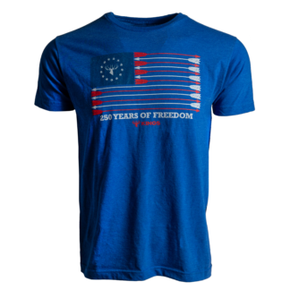 USA Arrow Flag 250th Tee - Heather Royal / 2XL